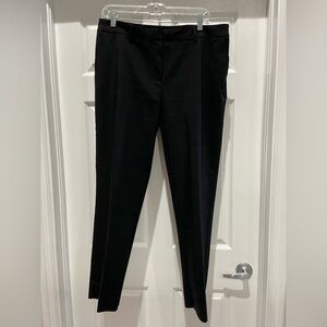 Jones New York Black Ankle Length Signature Trousers, Flat Front, size 12